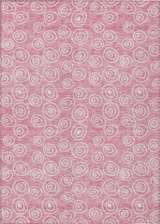 Piper Looms Chantille Circles ACN728 Pink Machine Washable Area Rug main image