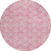 Piper Looms Chantille Circles ACN728 Pink Machine Washable Area Rug Round Main Image
