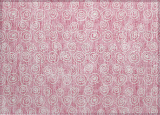 Piper Looms Chantille Circles ACN728 Pink Machine Washable Area Rug Scatter Main Image