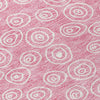 Piper Looms Chantille Circles ACN728 Pink Machine Washable Area Rug Swatch Image