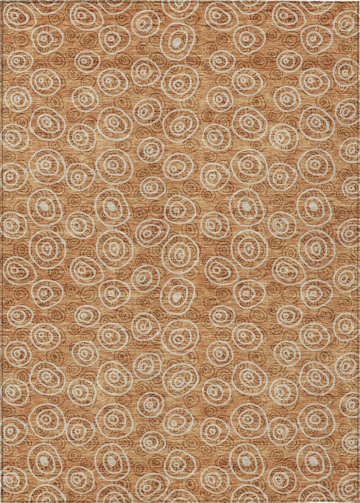 Piper Looms Chantille Circles ACN728 Terracotta Machine Washable Area Rug main image