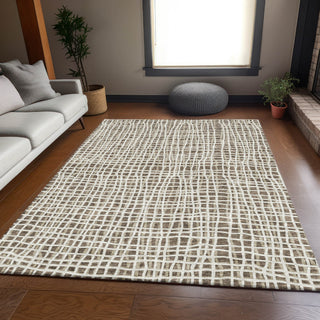 Piper Looms Chantille Stripes ACN729 Brown Machine Washable Area Rug Lifestyle Image Feature