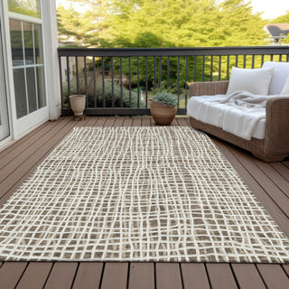 Piper Looms Chantille Stripes ACN729 Brown Machine Washable Area Rug Outdoor Lifestyle Image Feature