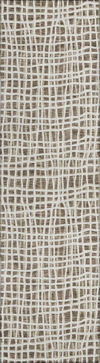 Piper Looms Chantille Stripes ACN729 Brown Machine Washable Area Rug Runner Main Image