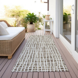 Piper Looms Chantille Stripes ACN729 Brown Machine Washable Area Rug Runner Outdoor Lifestyle Image Feature