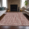 Piper Looms Chantille Stripes ACN729 Burgundy Machine Washable Area Rug Lifestyle Image Feature