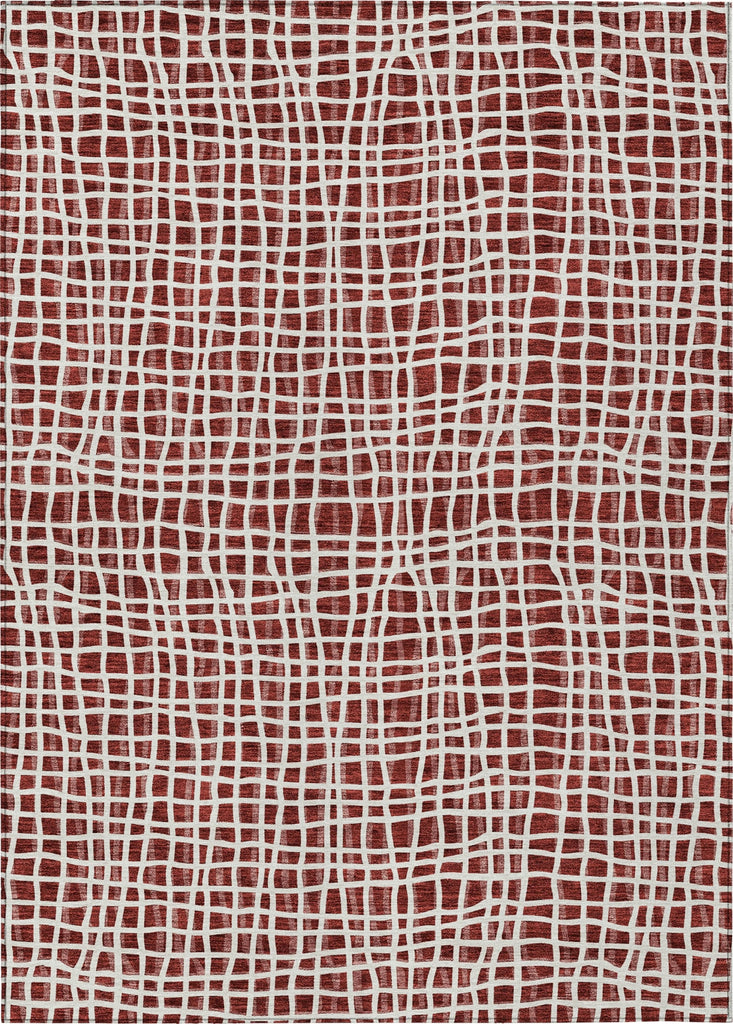 Piper Looms Chantille Stripes ACN729 Burgundy Machine Washable Area Rug main image