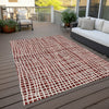 Piper Looms Chantille Stripes ACN729 Burgundy Machine Washable Area Rug Outdoor Lifestyle Image Feature