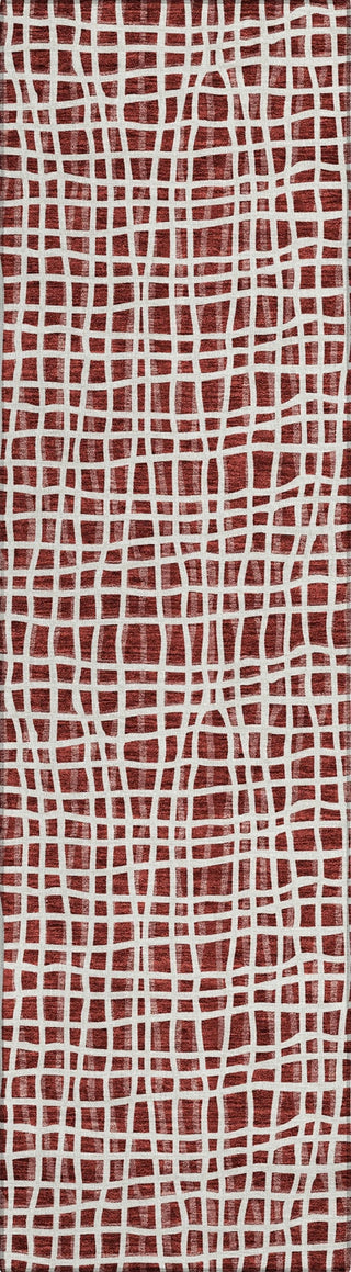 Piper Looms Chantille Stripes ACN729 Burgundy Machine Washable Area Rug Runner Main Image