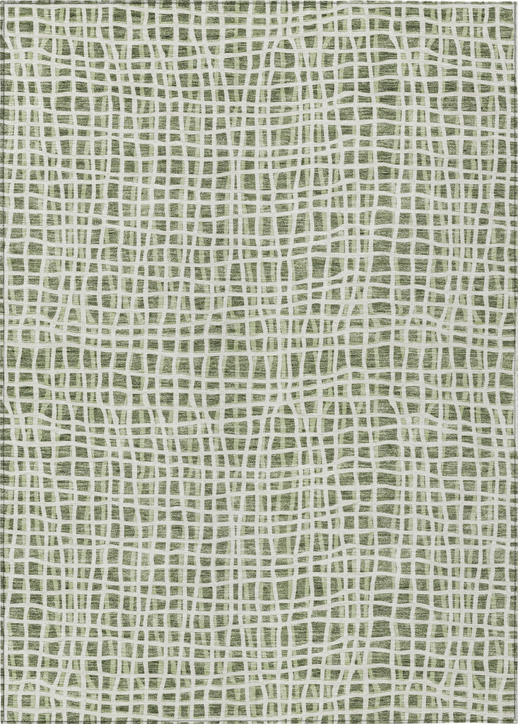 Piper Looms Chantille Stripes ACN729 Green Machine Washable Area Rug main image