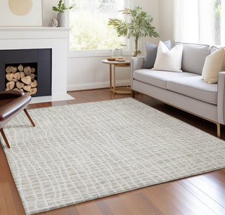 Piper Looms Chantille Stripes ACN729 Ivory Machine Washable Area Rug Lifestyle Image Feature