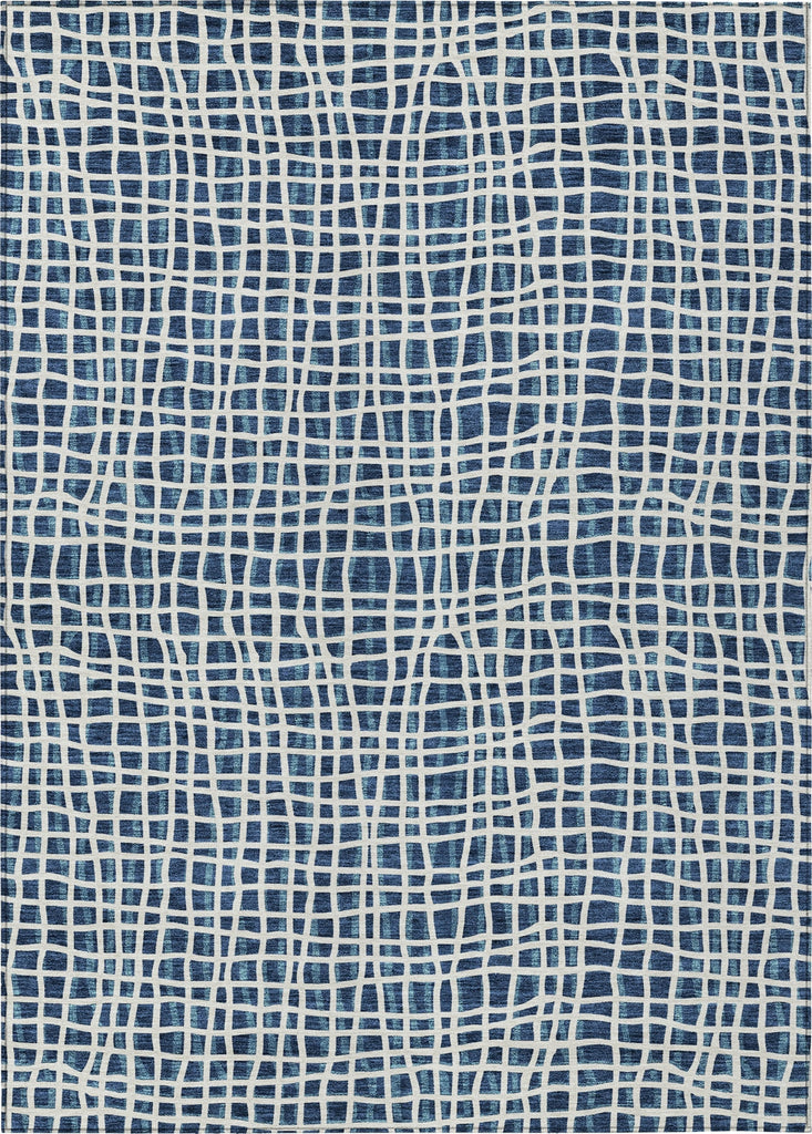 Piper Looms Chantille Stripes ACN729 Navy Machine Washable Area Rug main image