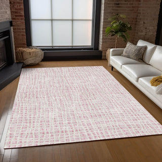 Piper Looms Chantille Stripes ACN729 Pink Machine Washable Area Rug Lifestyle Image Feature