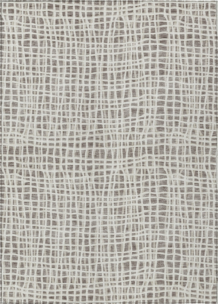 Piper Looms Chantille Stripes ACN729 Taupe Machine Washable Area Rug main image