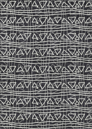 Piper Looms Chantille Bohemian ACN730 Black Machine Washable Area Rug main image