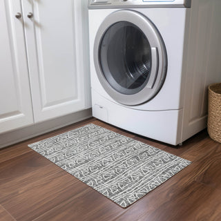 Piper Looms Chantille Bohemian ACN730 Charcoal Machine Washable Area Rug Scatter Lifestyle Image Feature