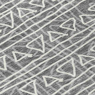Piper Looms Chantille Bohemian ACN730 Charcoal Machine Washable Area Rug Swatch Image