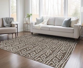 Piper Looms Chantille Bohemian ACN730 Chocolate Machine Washable Area Rug Lifestyle Image Feature