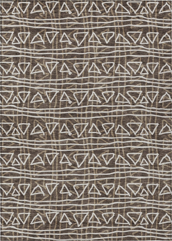 Piper Looms Chantille Bohemian ACN730 Chocolate Machine Washable Area Rug main image