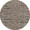 Piper Looms Chantille Bohemian ACN730 Chocolate Machine Washable Area Rug Round Main Image