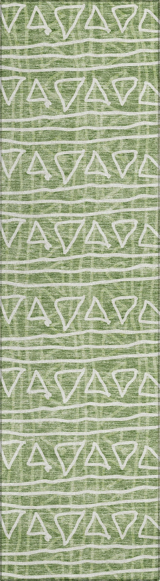 Piper Looms Chantille Bohemian ACN730 Green Machine Washable Area Rug Runner Main Image