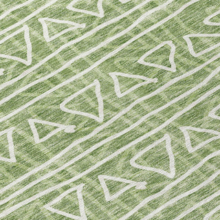 Piper Looms Chantille Bohemian ACN730 Green Machine Washable Area Rug Swatch Image