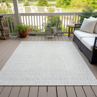Piper Looms Chantille Bohemian ACN730 Ivory Machine Washable Area Rug Outdoor Lifestyle Image Feature