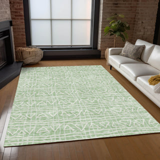 Piper Looms Chantille Bohemian ACN730 Mint Machine Washable Area Rug Lifestyle Image Feature