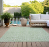 Piper Looms Chantille Bohemian ACN730 Mint Machine Washable Area Rug Outdoor Lifestyle Image Feature