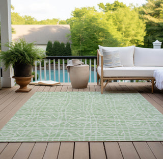 Piper Looms Chantille Bohemian ACN730 Mint Machine Washable Area Rug Outdoor Lifestyle Image Feature