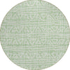 Piper Looms Chantille Bohemian ACN730 Mint Machine Washable Area Rug Round Main Image