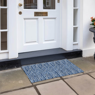 Piper Looms Chantille Bohemian ACN730 Navy Machine Washable Area Rug Scatter Outdoor Lifestyle Image Feature
