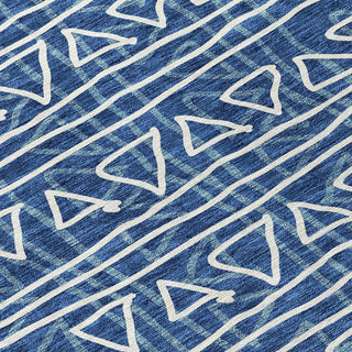 Piper Looms Chantille Bohemian ACN730 Navy Machine Washable Area Rug Swatch Image