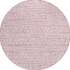 Piper Looms Chantille Bohemian ACN730 Pink Machine Washable Area Rug Round Main Image