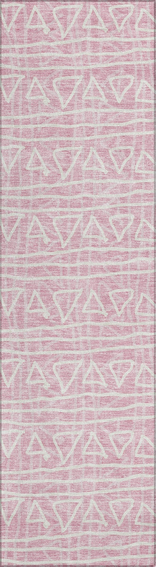 Piper Looms Chantille Bohemian ACN730 Pink Machine Washable Area Rug Runner Main Image