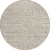 Piper Looms Chantille Bohemian ACN730 Taupe Machine Washable Area Rug Round Main Image