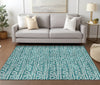 Piper Looms Chantille Bohemian ACN730 Teal Machine Washable Area Rug Lifestyle Image Feature