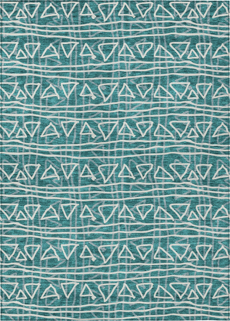 Piper Looms Chantille Bohemian ACN730 Teal Machine Washable Area Rug main image