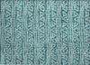 Piper Looms Chantille Bohemian ACN730 Teal Machine Washable Area Rug Scatter Main Image