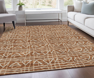 Piper Looms Chantille Bohemian ACN730 Terracotta Machine Washable Area Rug Lifestyle Image Feature