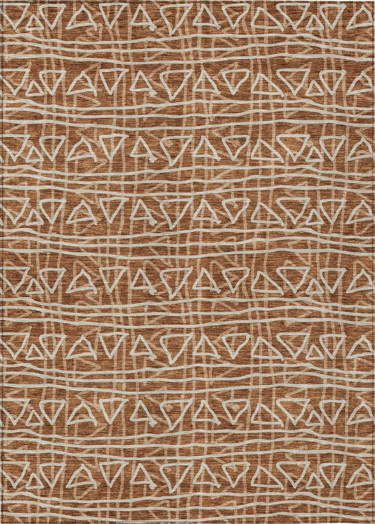 Piper Looms Chantille Bohemian ACN730 Terracotta Machine Washable Area Rug main image