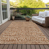Piper Looms Chantille Bohemian ACN730 Terracotta Machine Washable Area Rug Outdoor Lifestyle Image Feature