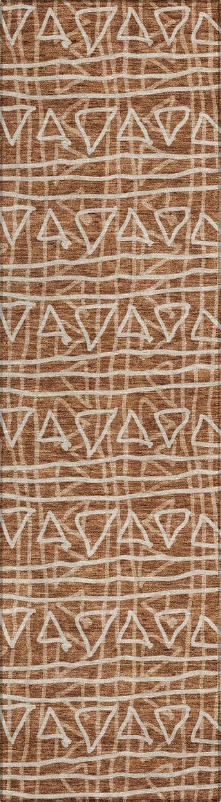 Piper Looms Chantille Bohemian ACN730 Terracotta Machine Washable Area Rug Runner Main Image