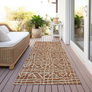 Piper Looms Chantille Bohemian ACN730 Terracotta Machine Washable Area Rug Runner Outdoor Lifestyle Image Feature