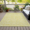 Piper Looms Chantille Bohemian ACN730 Yellow Machine Washable Area Rug Outdoor Lifestyle Image Feature