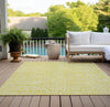 Piper Looms Chantille Bohemian ACN730 Yellow Machine Washable Area Rug Outdoor Lifestyle Image Feature