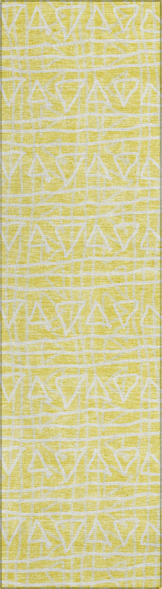 Piper Looms Chantille Bohemian ACN730 Yellow Machine Washable Area Rug Runner Main Image