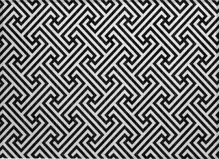 Piper Looms Chantille Geometric ACN731 Black Machine Washable Area Rug Scatter Main Image