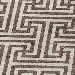 Piper Looms Chantille Geometric ACN731 Brown Machine Washable Area Rug Swatch Image