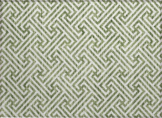 Piper Looms Chantille Geometric ACN731 Green Machine Washable Area Rug Scatter Main Image